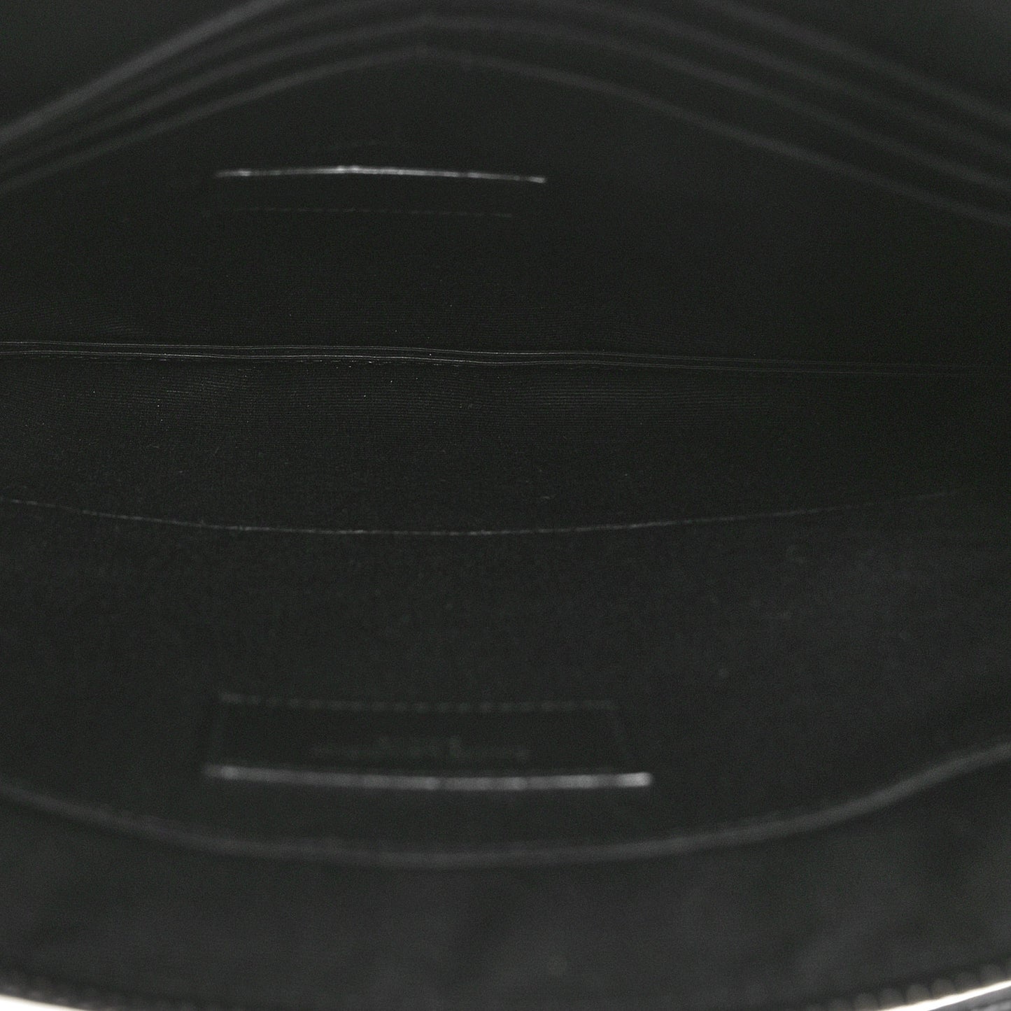 Shiny Calfskin Monogram Zipped Tablet Holder Black