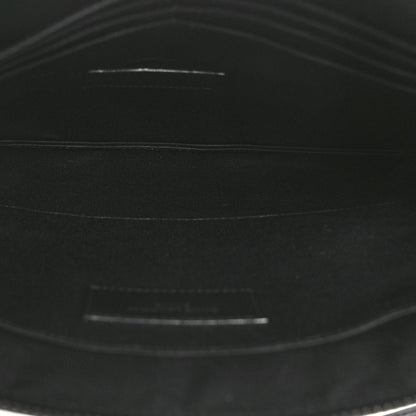 Saint Laurent Shiny Calfskin Monogram Zipped Tablet Holder Black 5 of 8