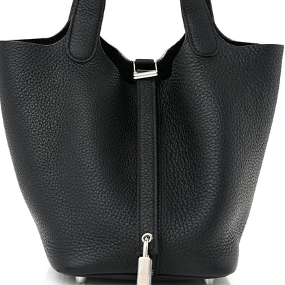 Hermes Taurillon Clemence Picotin Lock 18 PM Black 8 of 10