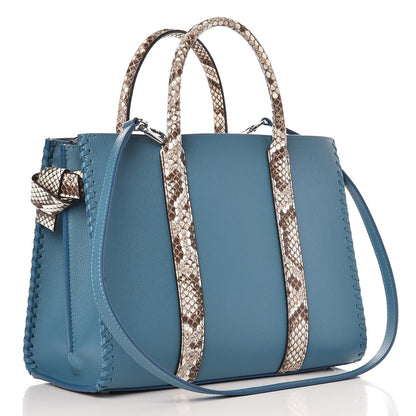 Louis Vuitton Cuir Plume Python Very Tote Blue Glacier 3 of 6
