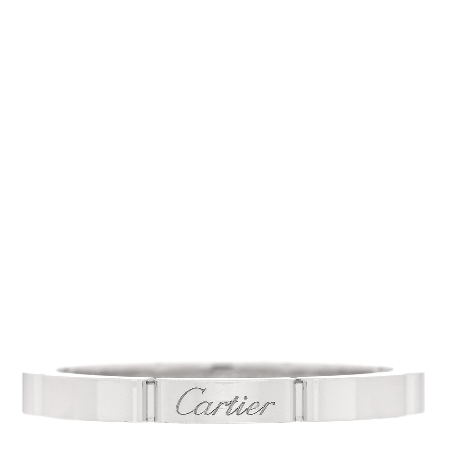 Cartier 18K White Gold Maillon Panthere Wedding Band Ring 63 10.25 1 of 4