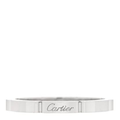 Cartier 18K White Gold Maillon Panthere Wedding Band Ring 63 10.25 1 of 4