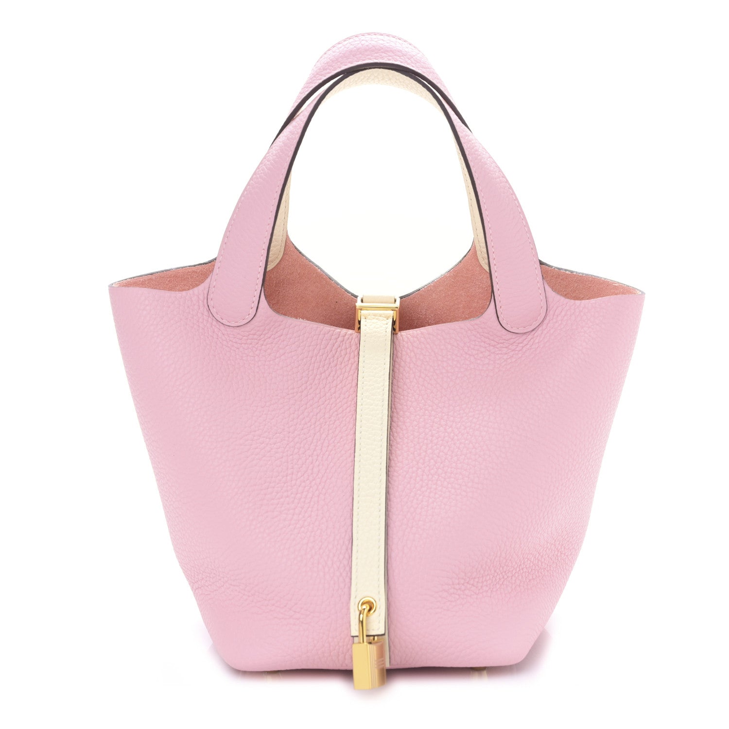 Hermes Taurillon Clemence Picotin Lock 18 PM Rose Sakura Nata 1 of 8