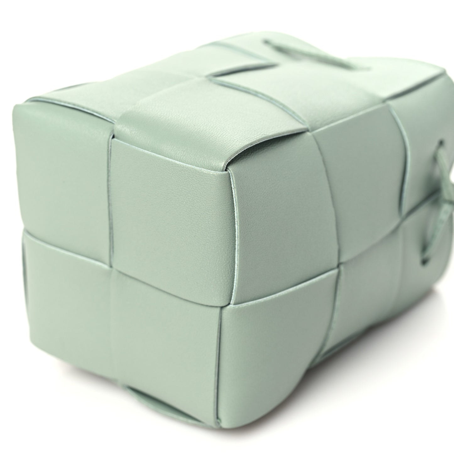 Nappa Maxi Intrecciato Mini Cassette Bucket Bag New Sauge