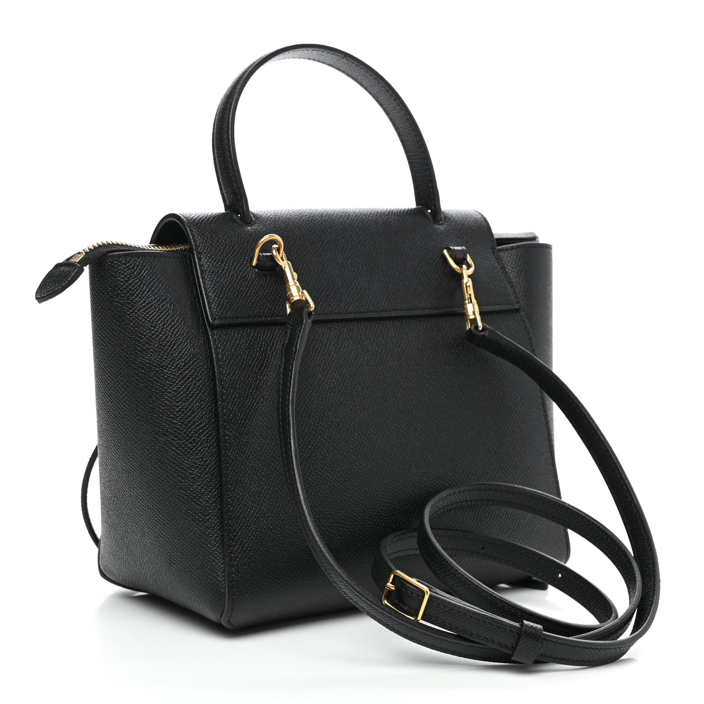 Grained Calfskin Nano Belt Bag Black