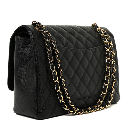 Chanel Caviar Quilted Maxi Double Flap Black 3 of 13