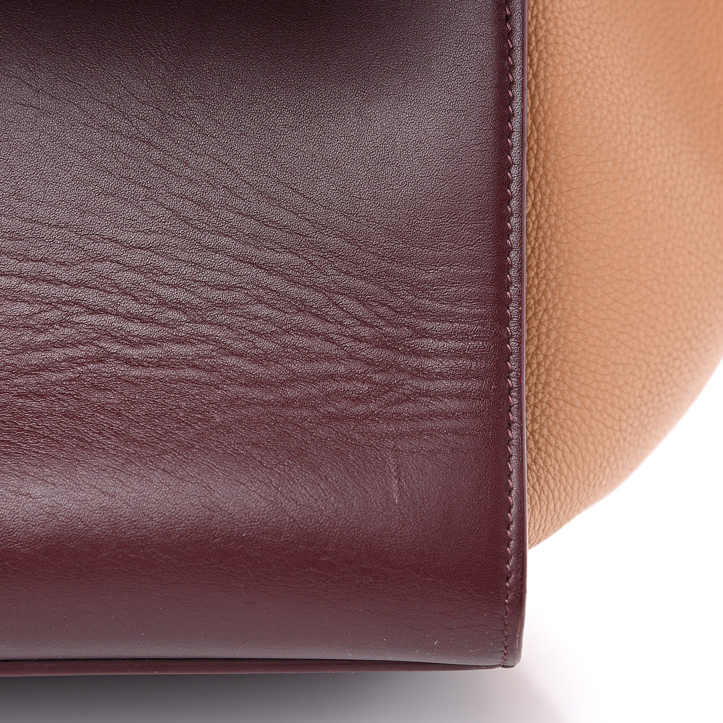 Satin Baby Grained Calfskin Small Tri-Color Trapeze Carmin