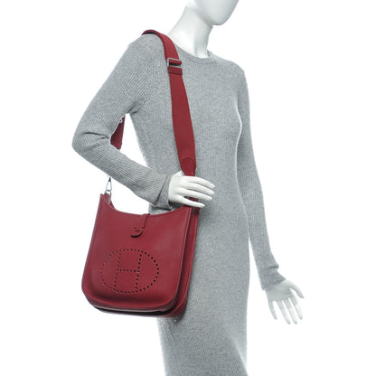 Hermes Taurillon Clemence Evelyne III PM Rubis 2 of 6