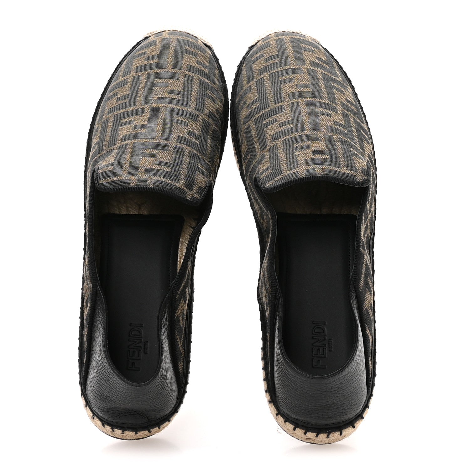 Fendi Zucca FF Mens Espadrilles 10 Maya Black 1781741 – FASHIONPHILE