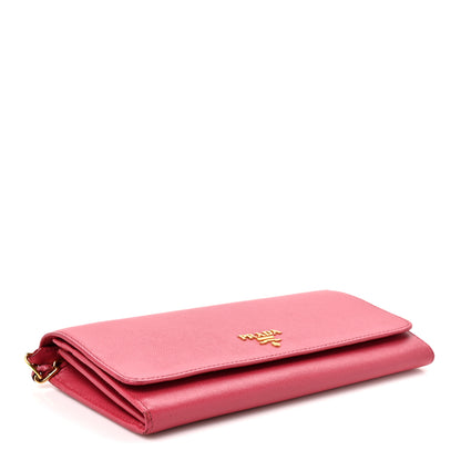Prada Saffiano Wallet on Chain Peonia 3 of 13