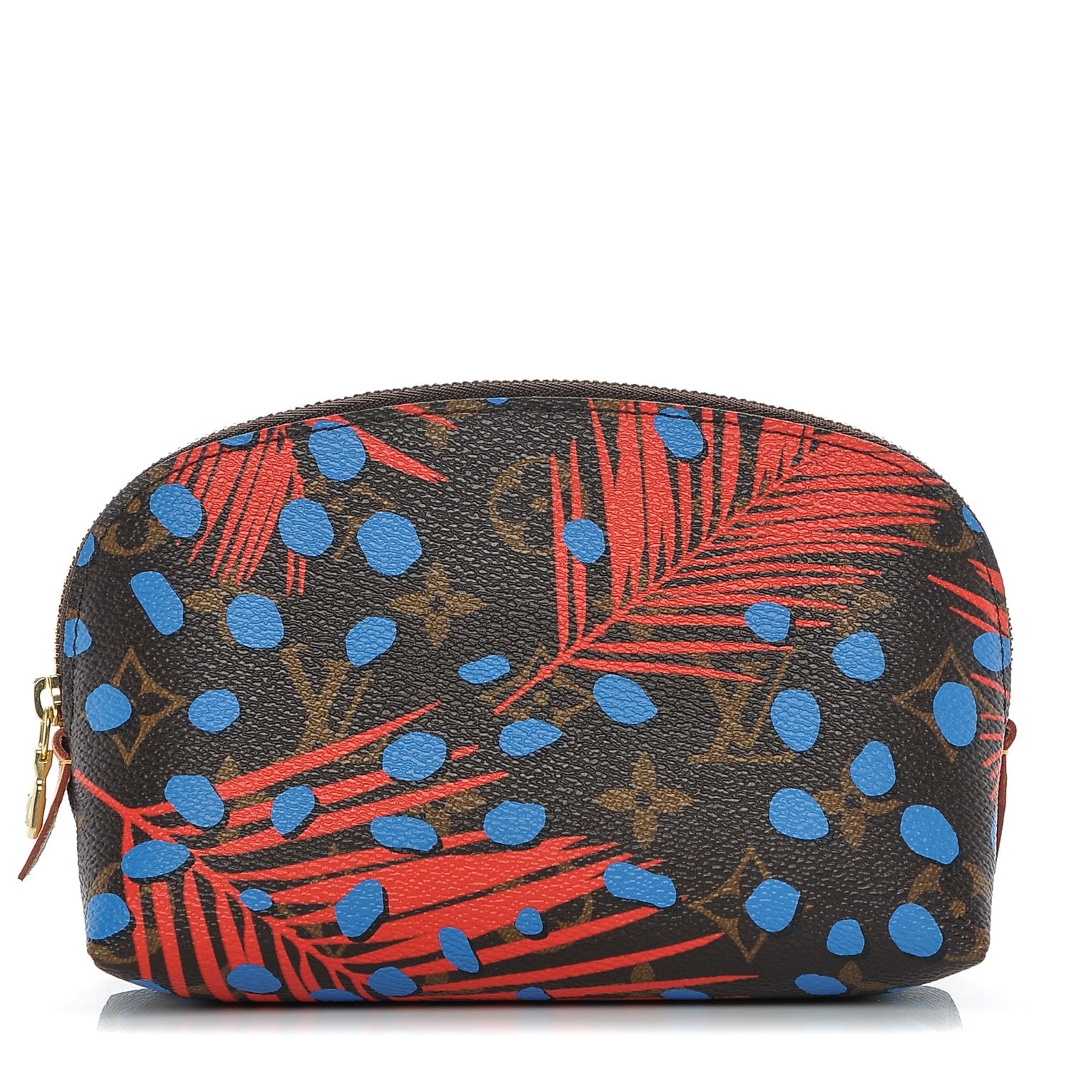Louis Vuitton Monogram Jungle Dots Cosmetic Pouch Coquelicot Denim 1 of 6