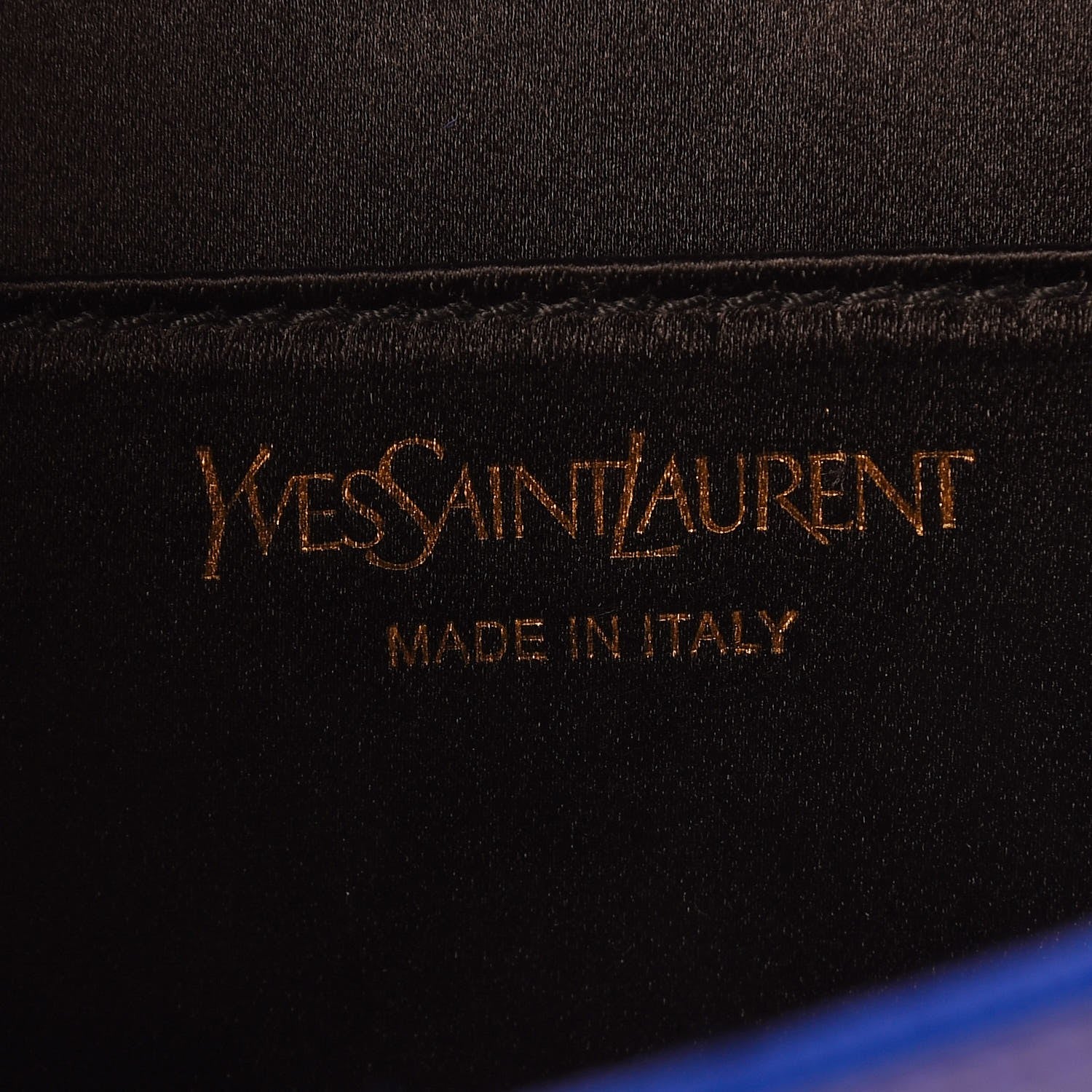 Saint Laurent Patent Calfskin Monogram Large Belle De Jour Clutch Royal Blue 6 of 7