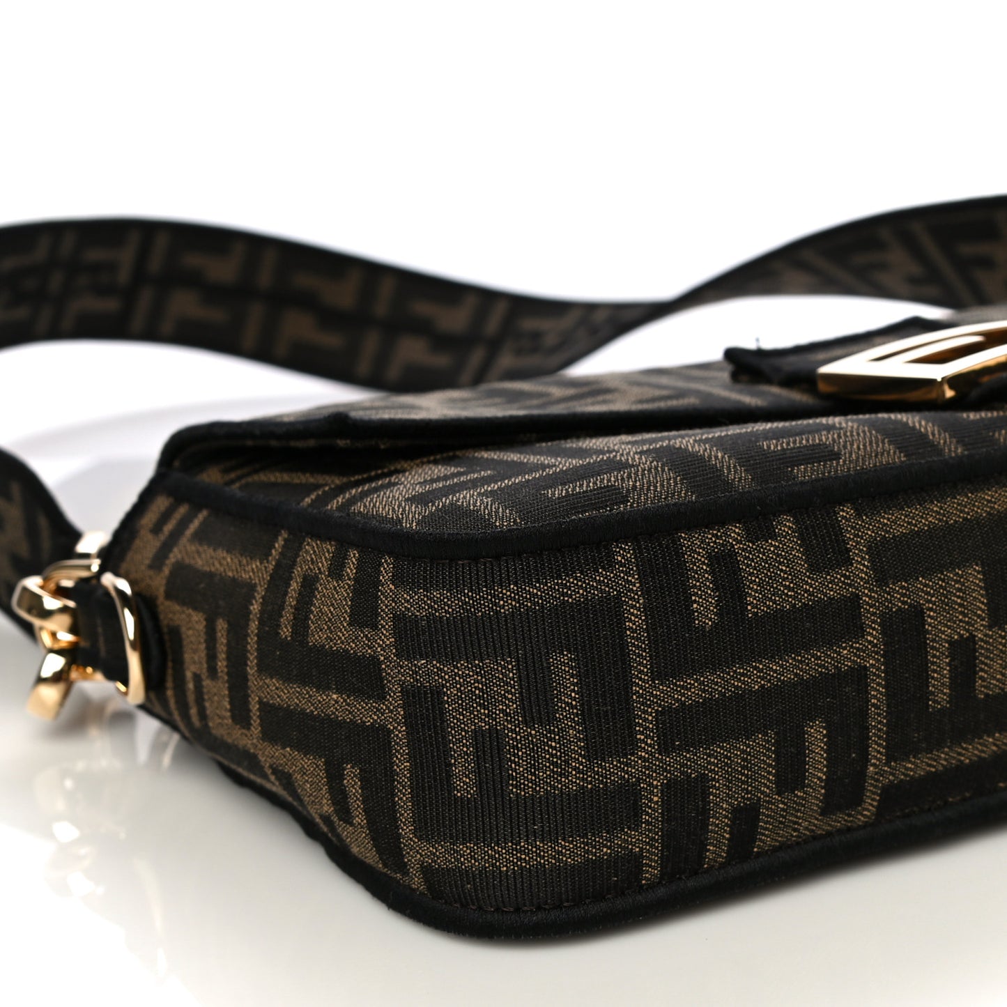 Fabric Jacquard FF 1974 Medium Baguette Tobacco Moro Black
