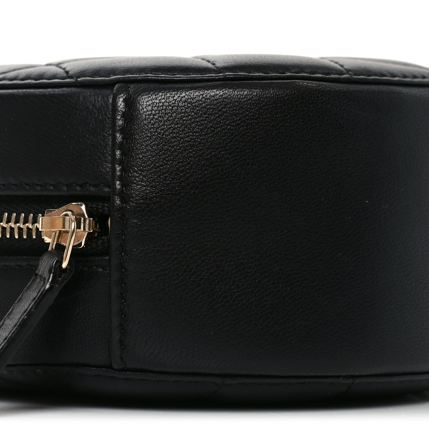 Chanel Lambskin Quilted Round Pearl Crush Clutch With Chain Black 9 of 10