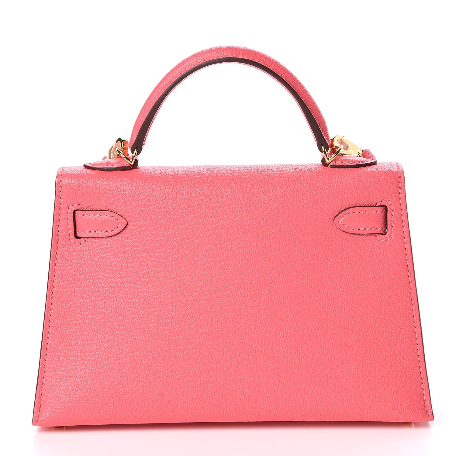 Hermes Chevre Mysore Mini Kelly Sellier 20 Rose Lipstick 4 of 29