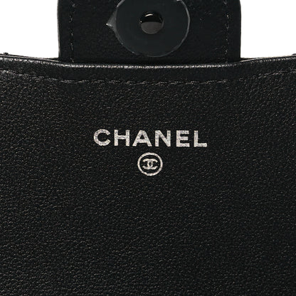 Chanel Lambskin Quilted Flap Phone Holder With Chain So Black 6 of 11