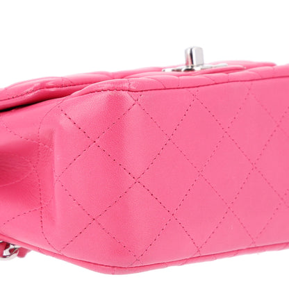 Chanel Lambskin Quilted Mini Square Flap Dark Pink 11 of 11