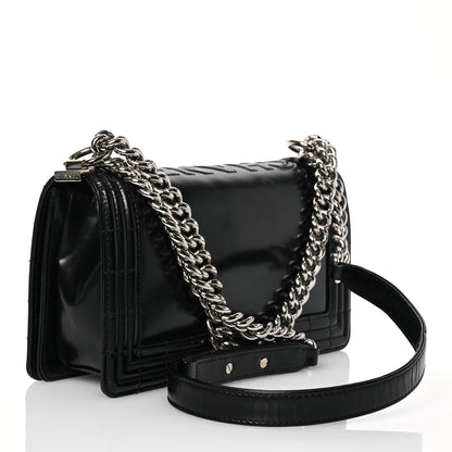 Chanel Glazed Calfskin Medium Boy Flap Black 3 of 17