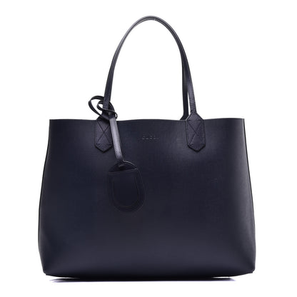 Gucci GG Supreme Monogram Blooms Medium Reversible Tote Beige Blue Navy 4 of 16