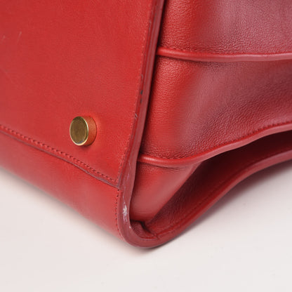 Saint Laurent Calfskin Small Sac De Jour Lipstick Red 18 of 18