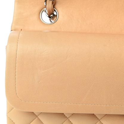 Chanel Lambskin Quilted Medium Double Flap Beige Clair 9 of 14