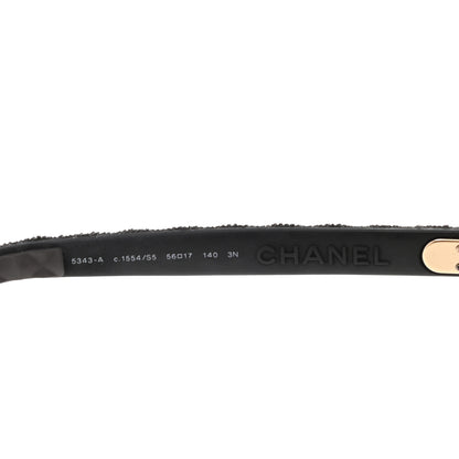 Chanel Acetate Denim Quilted CC Sunglasses 5343-A Brown 5 of 8