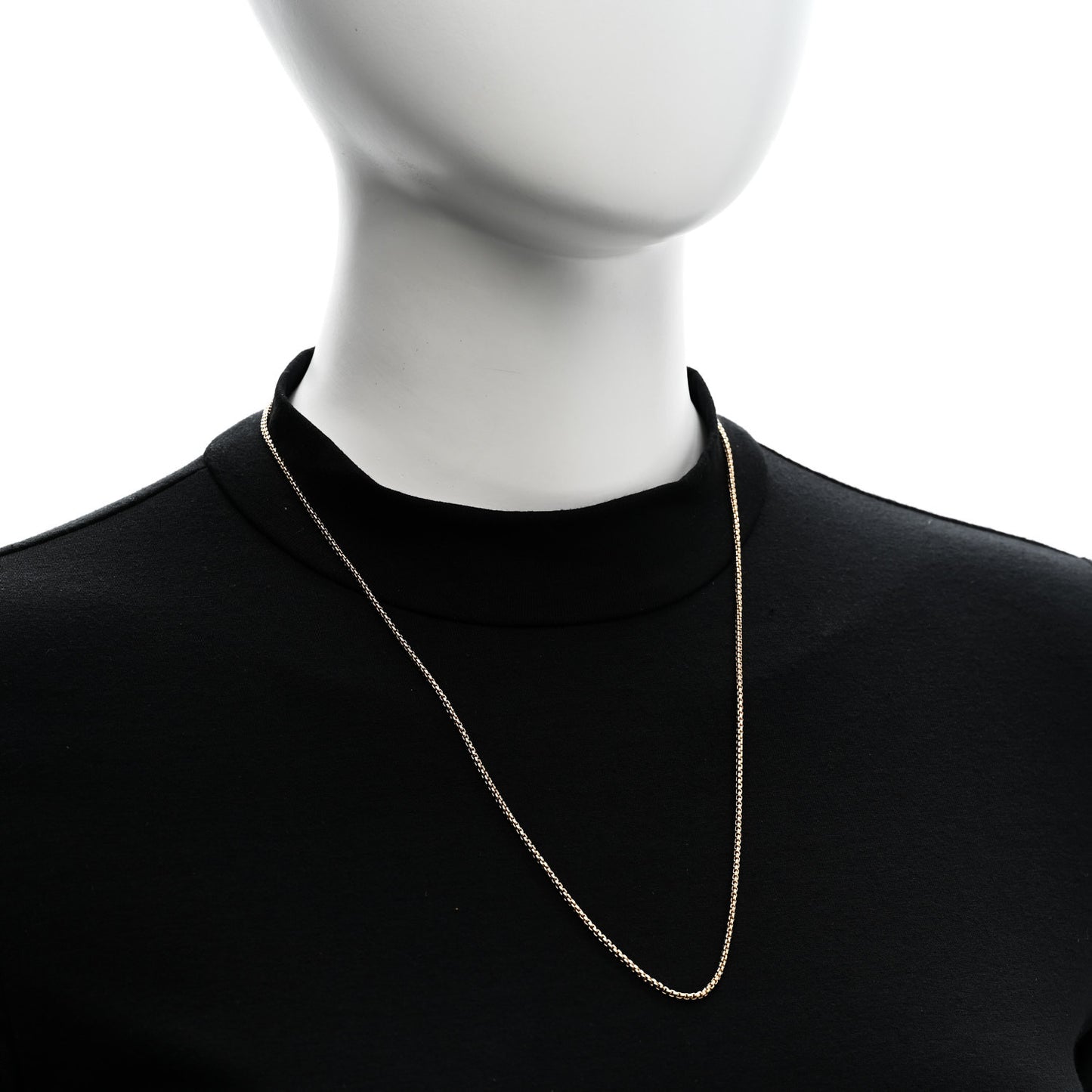 18K Yellow Gold 1.7mm Box Chain Necklace 22"