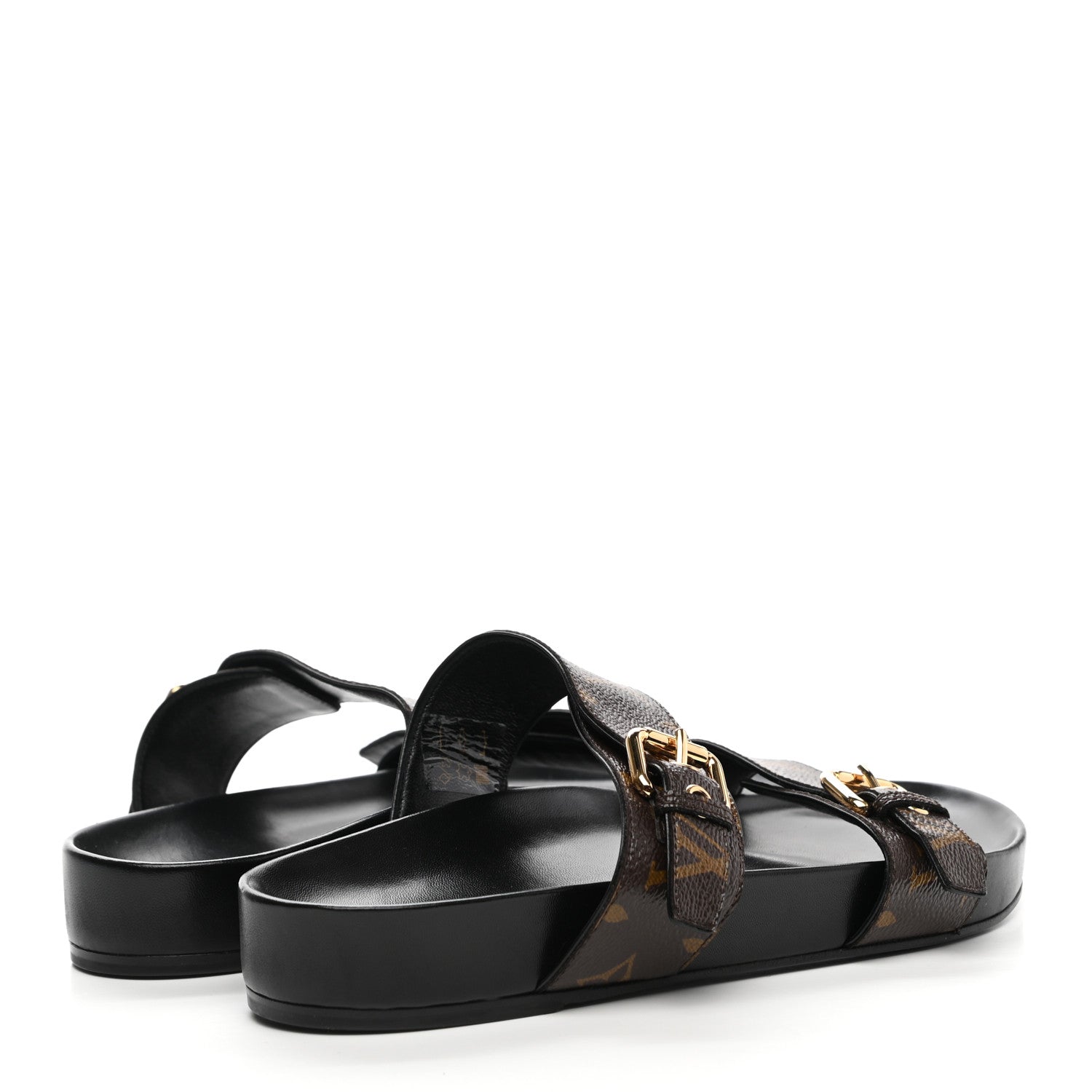 Louis Vuitton Monogram Bom Dia Mule Sandals 41 Black 4 of 8