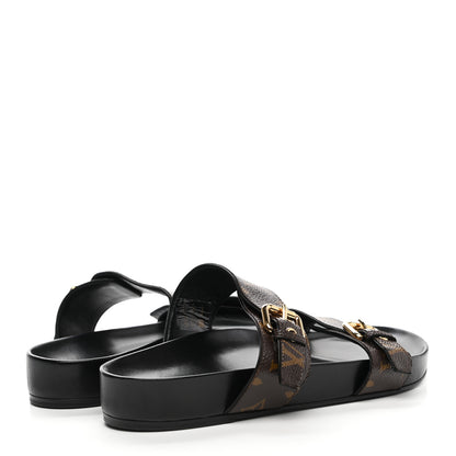 Louis Vuitton Monogram Bom Dia Mule Sandals 41 Black 4 of 8