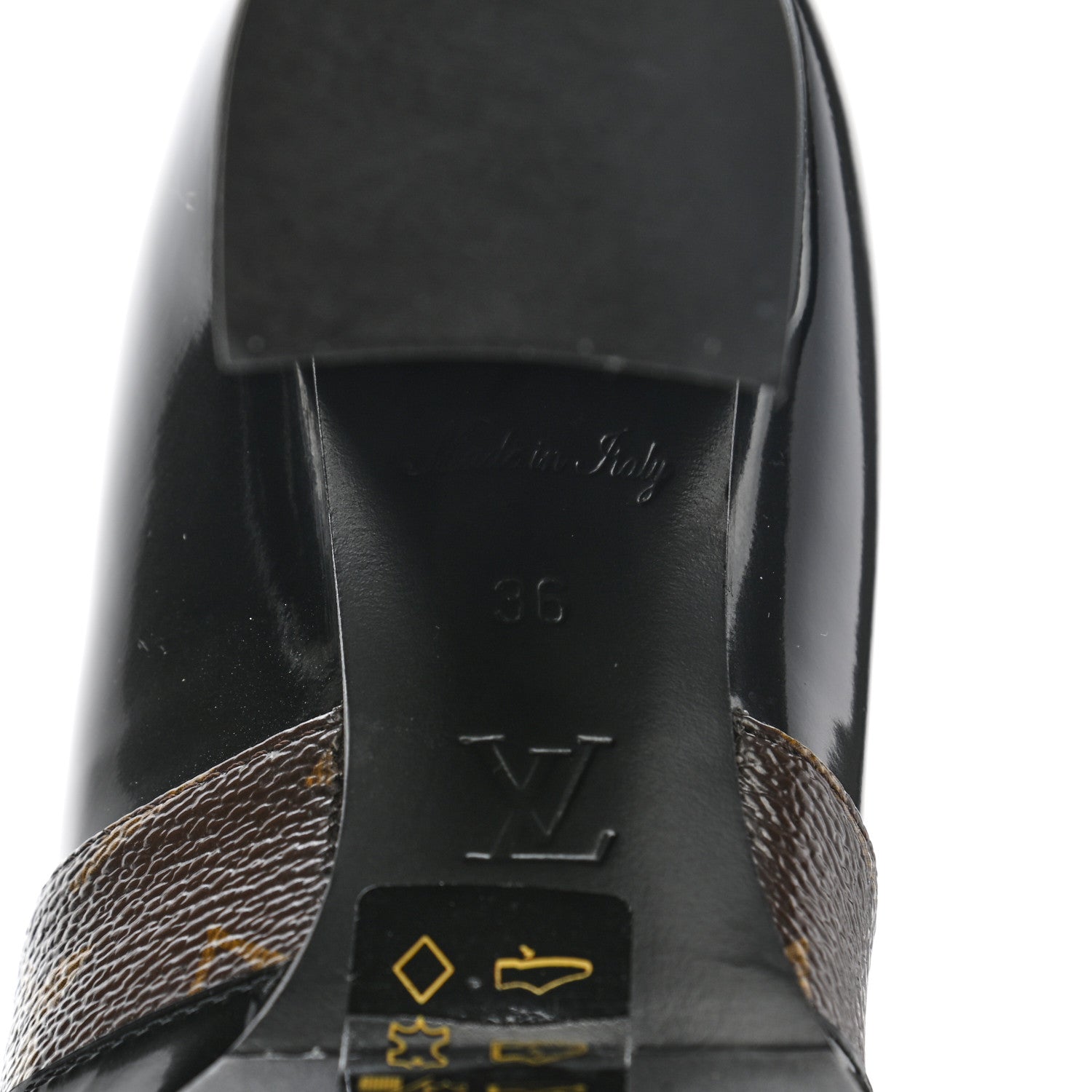 Louis Vuitton Patent Calfskin Monogram Star Trail Ankle Boots 36 Black 6 of 9