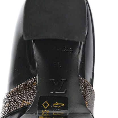 Louis Vuitton Patent Calfskin Monogram Star Trail Ankle Boots 36 Black 6 of 9