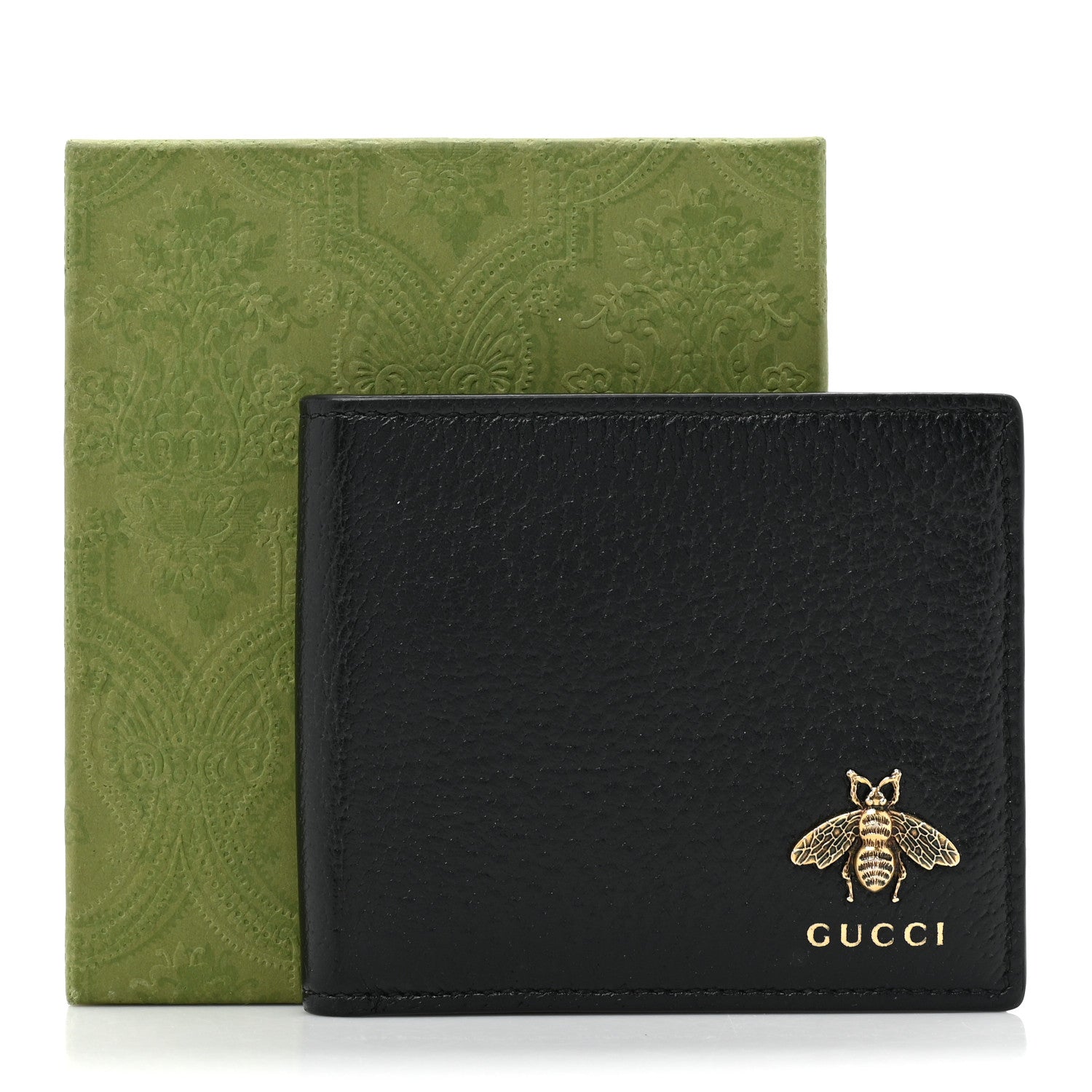Gucci Calfskin Bee Bi-Fold Wallet Black 12 of 12