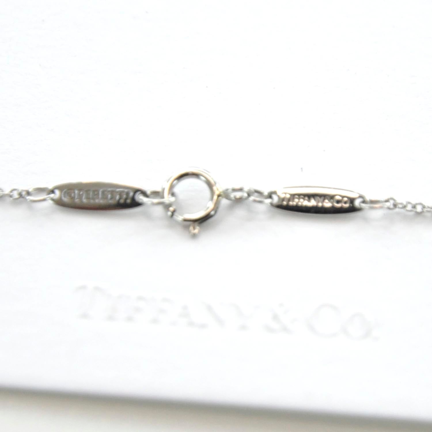 Tiffany Platinum Diamond .20ct Elsa Peretti Diamonds by the Yard Lariat Necklace 4 of 13