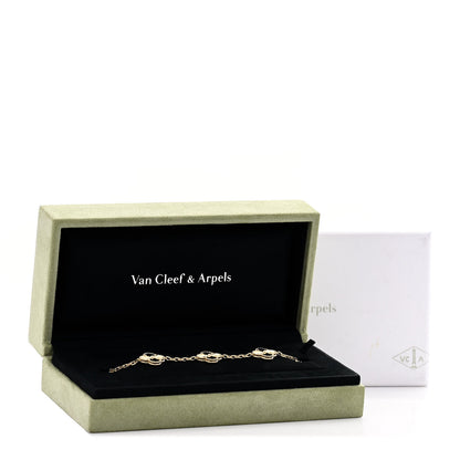 Van Cleef & Arpels 18K Yellow Gold 5 Motifs Guilloche Vintage Alhambra Bracelet 6 of 6