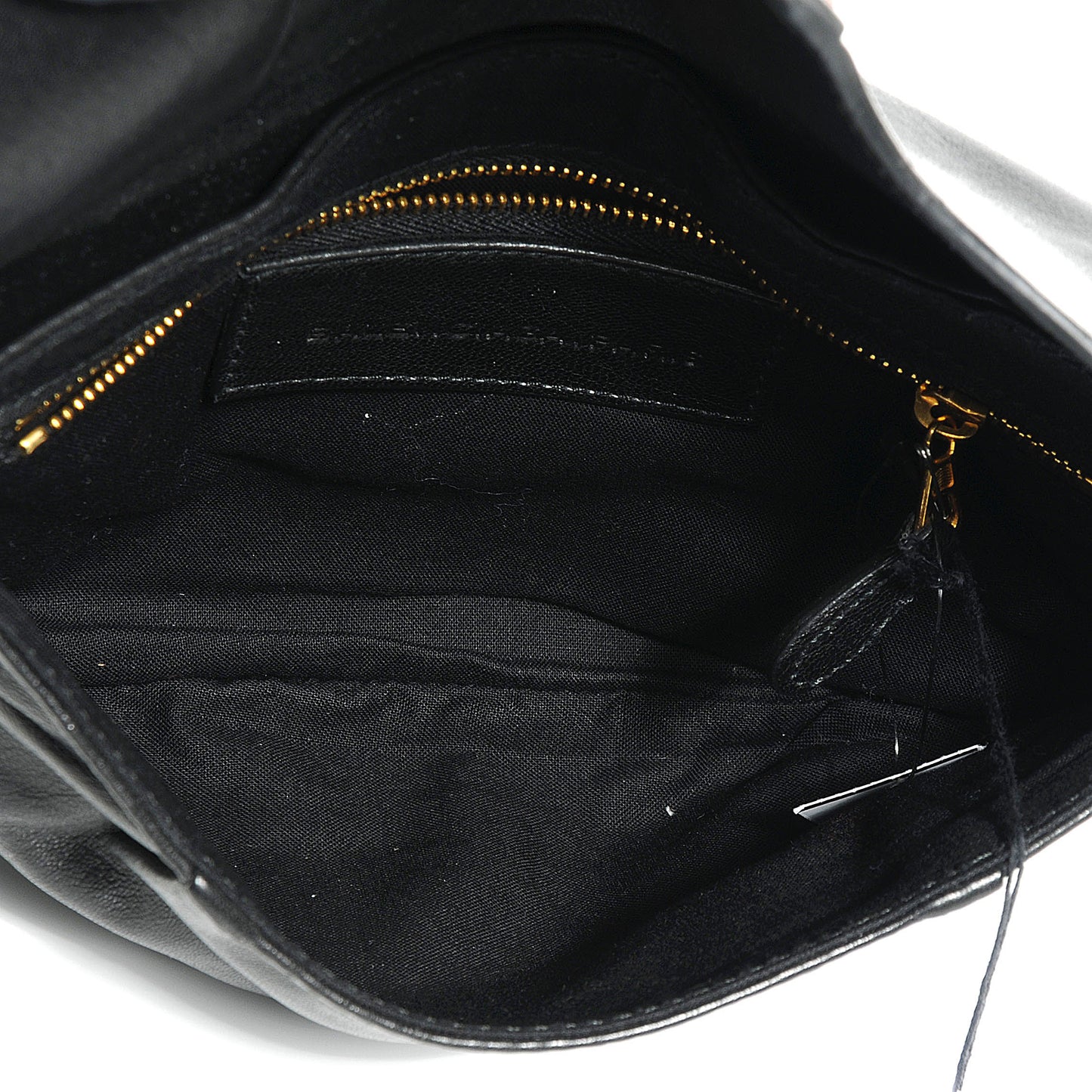 Leather Lune Clutch Black