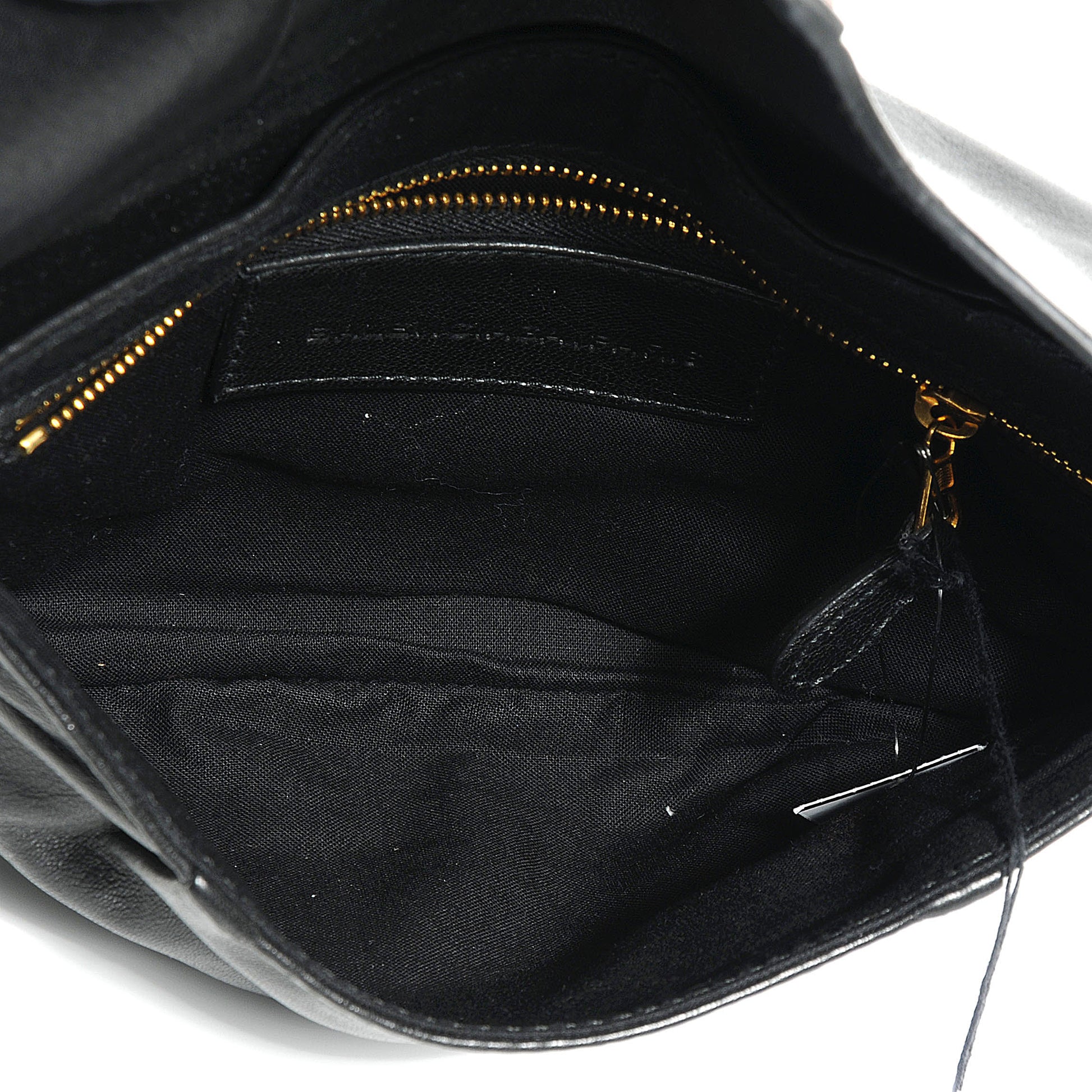 Balenciaga Leather Lune Clutch Black 5 of 7