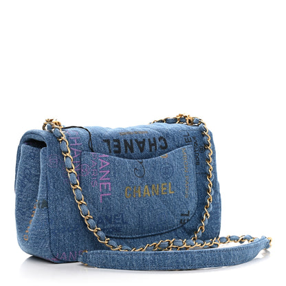 Chanel Denim Quilted Mini Denim Mood Rectangular Flap Blue Multicolor 2 of 9
