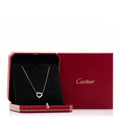 Cartier 18K Pink Yellow White Gold Diamond Trinity Heart Pendant Necklace 5 of 5