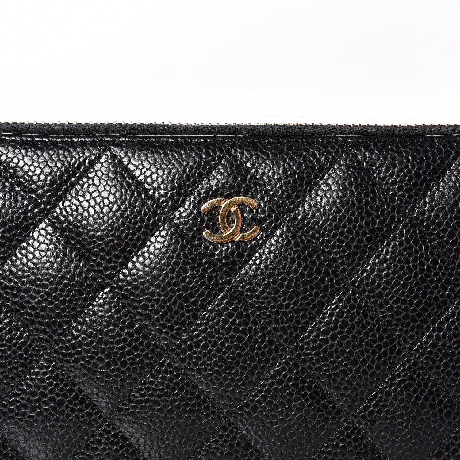 Chanel Caviar Quilted Large Zip Around Organizer Wallet Black 12 of 13