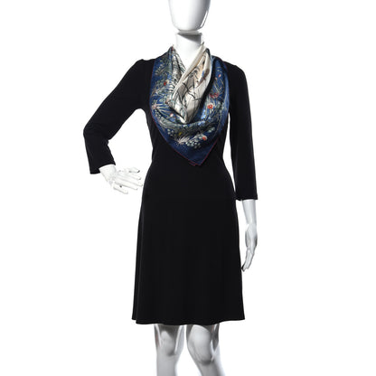 Gucci Silk Moonlight Filed Square Scarf Blue 2 of 4