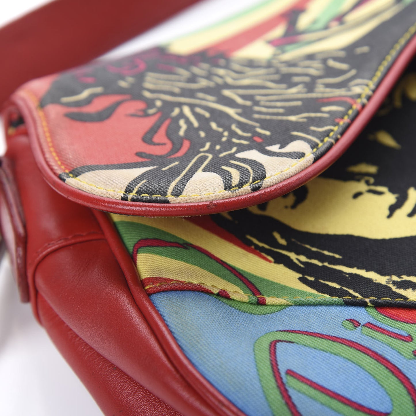Canvas Bob Marley Saddle Bag Multicolor