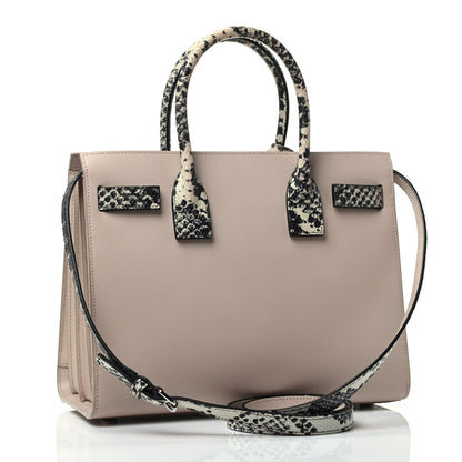 Saint Laurent Calfskin Embossed Python Baby Sac De Jour Powder Pink 3 of 6