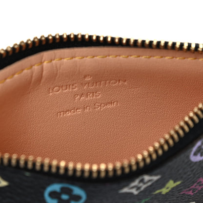 Louis Vuitton Monogram Multicolor Key Pouch Black 4 of 4