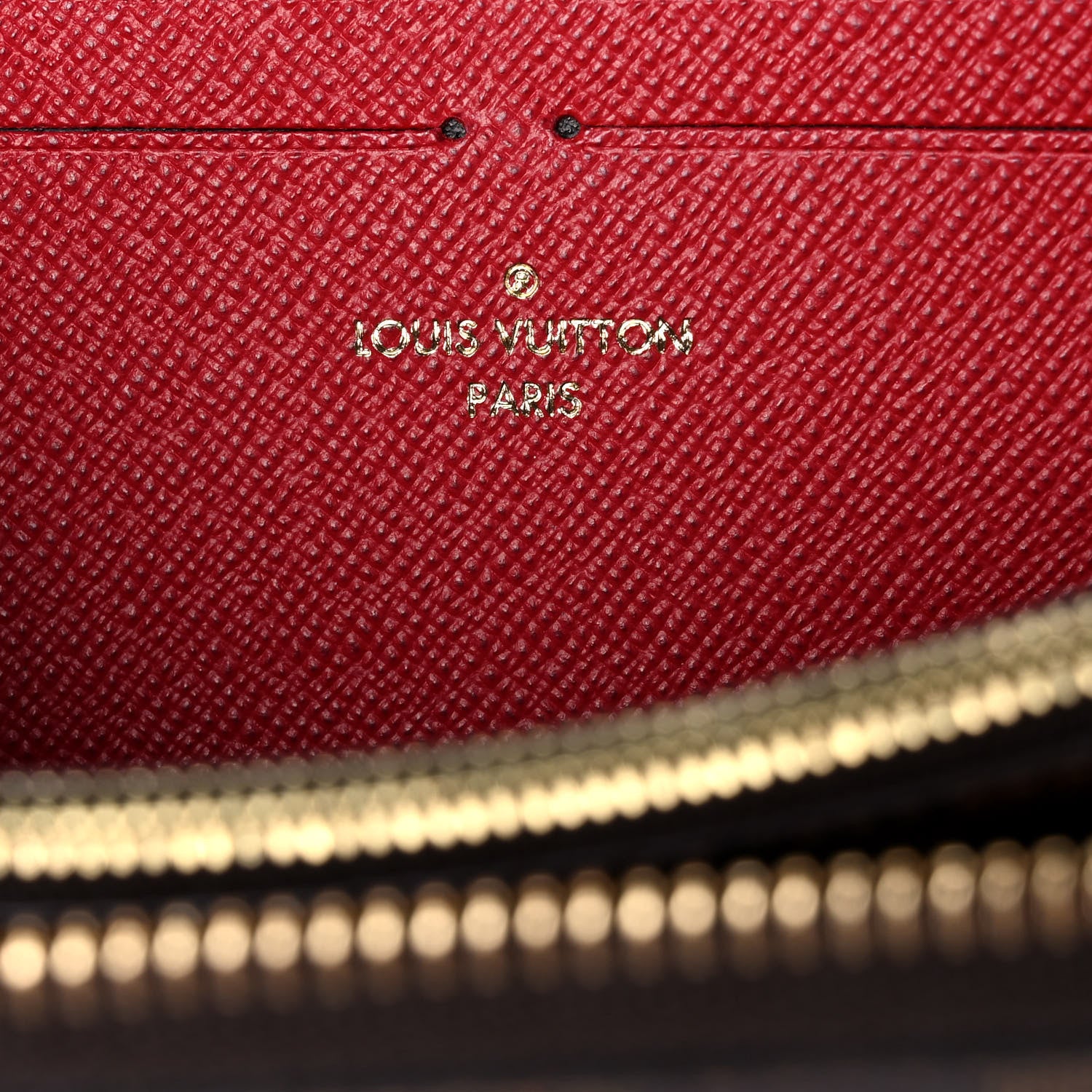 Louis Vuitton Damier Ebene Clemence Wallet Cherry 6 of 10