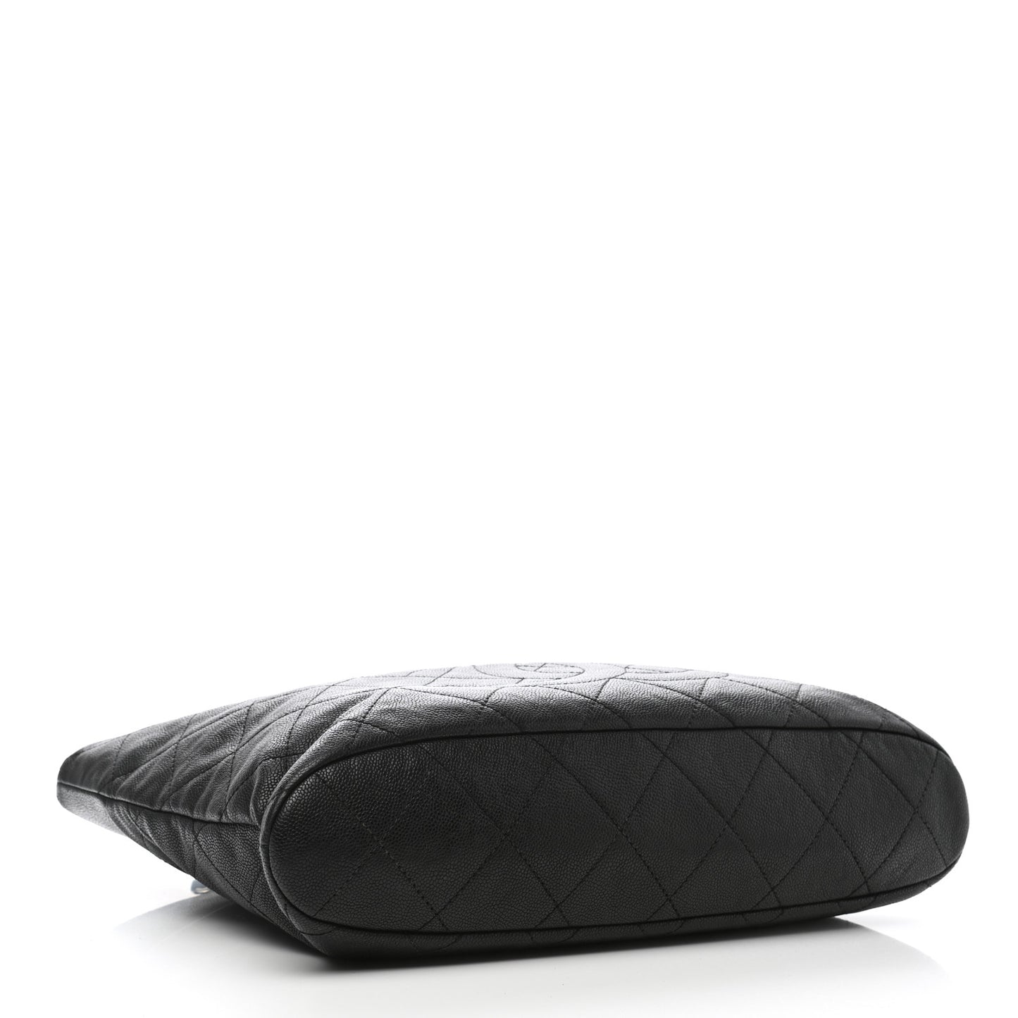 Caviar Quilted Large CC Tote Black