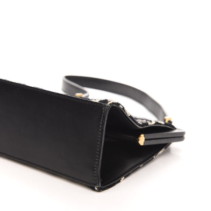 Burberry Wool Plaid Check Frame Bag Black 7 of 10