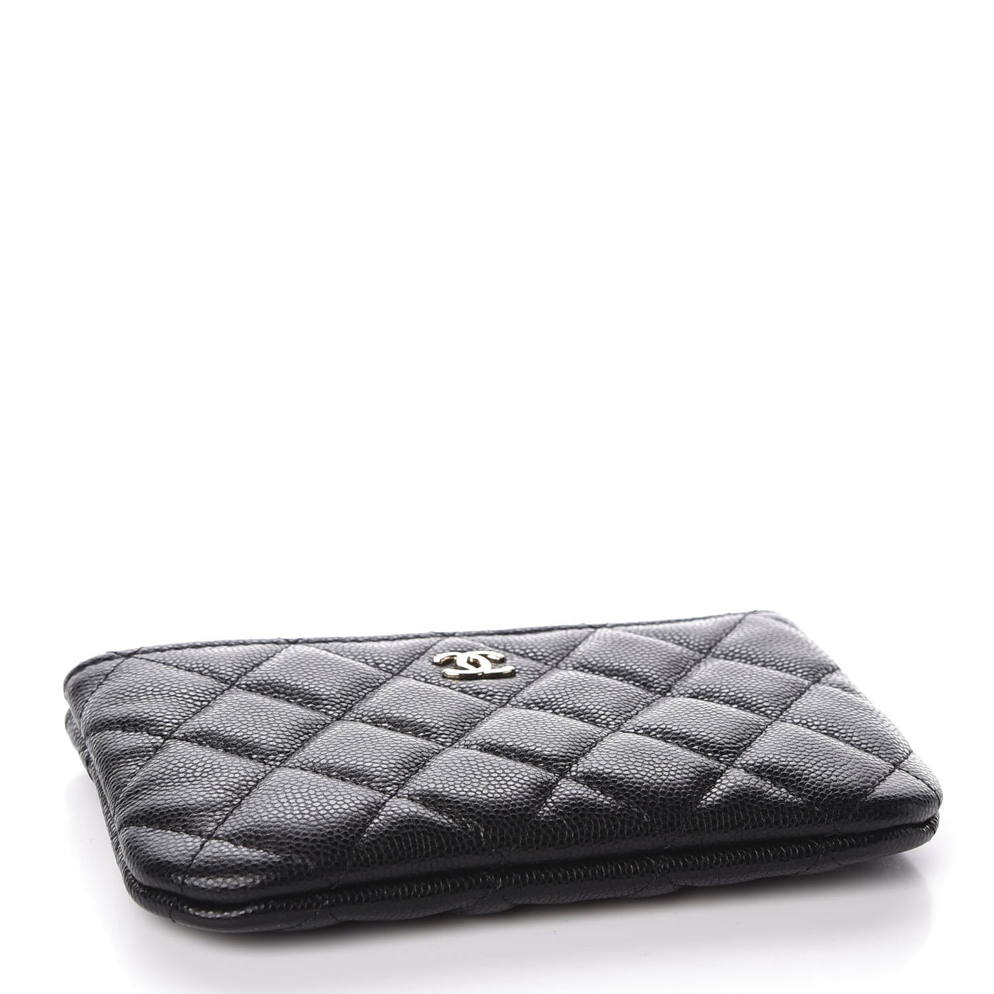 Caviar Quilted Small Cosmetic Case Black
