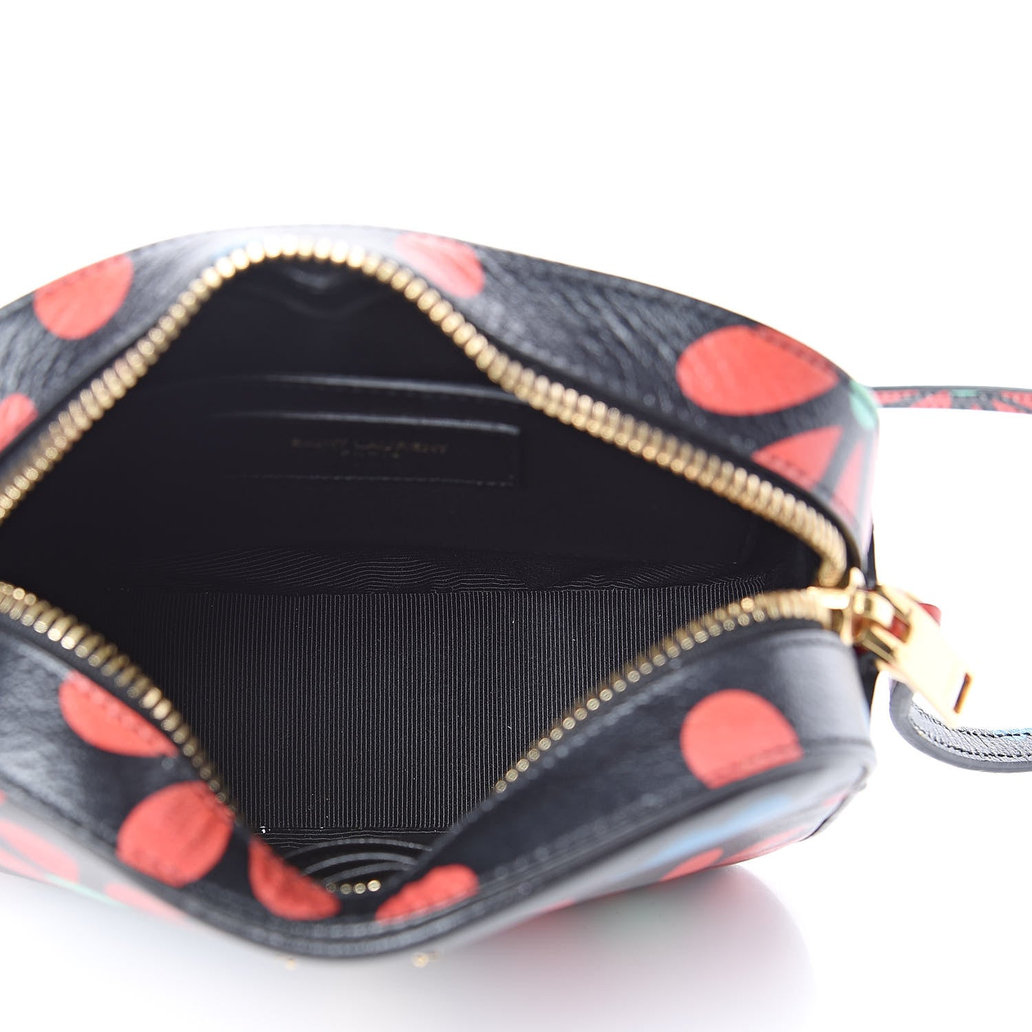 Saint Laurent Calfskin Floral Print Small Classic Monogram Camera Bag Black 5 of 8