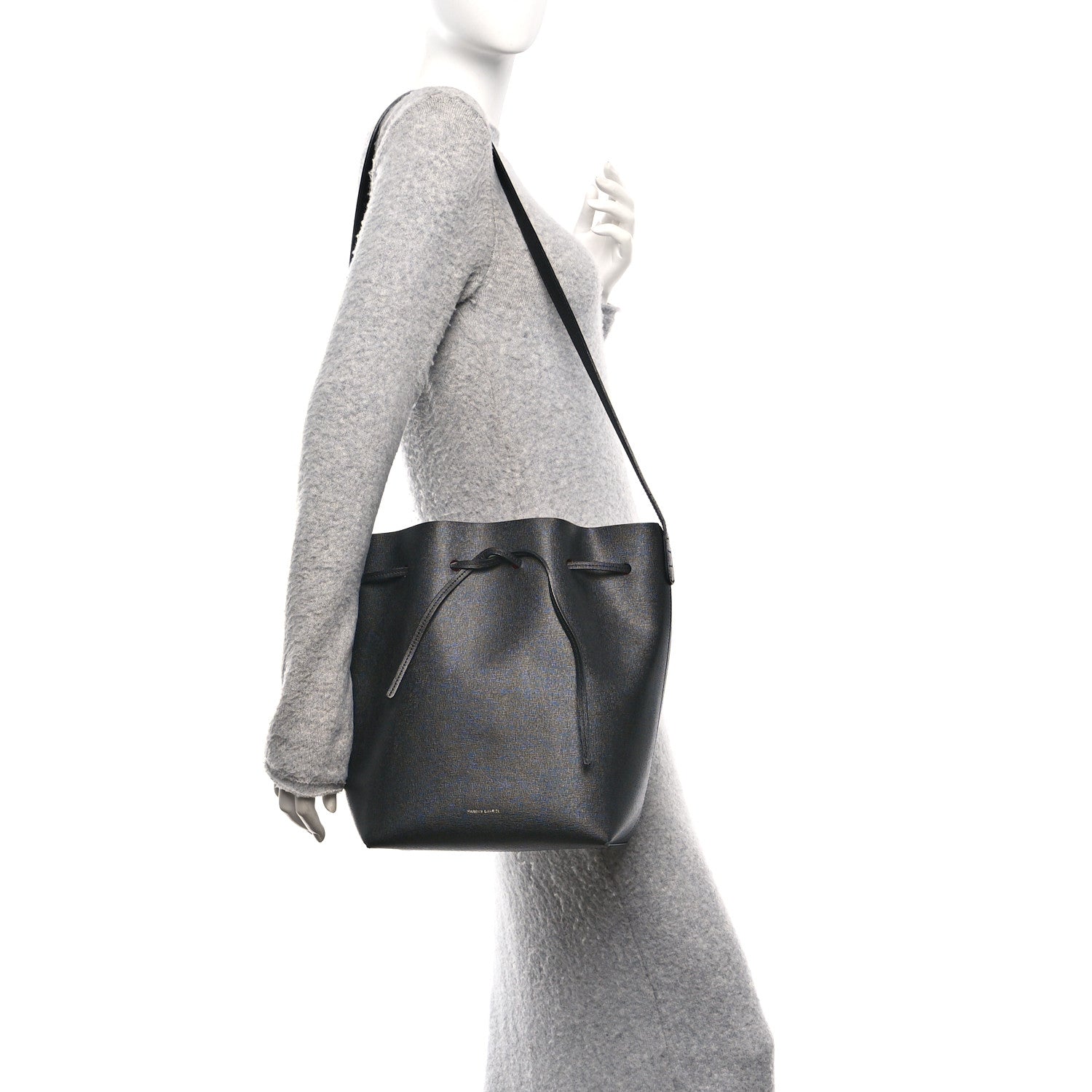 Mansur Gavriel Saffiano Bucket Bag Black Flamma 2 of 11
