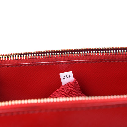 Prada Saffiano Vernice Mini Galleria Double Zip Tote Rosso 12 of 13